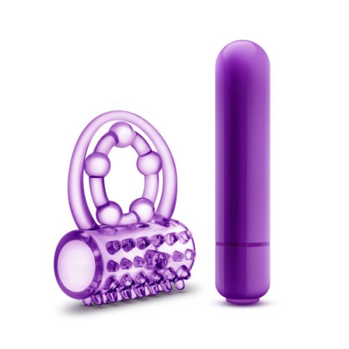 PLAY WITH ME THE PLAYER VIBRATING DOUBLE STRAP COCKRING PURPLE