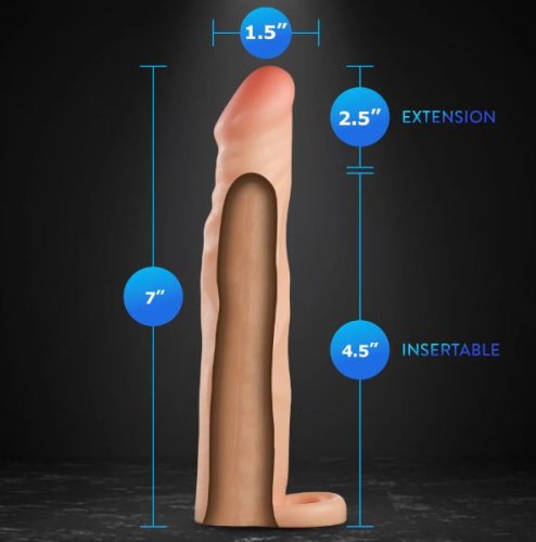 PERFORMANCE PLUS 2.5IN SILICONE PENIS XTENDER BEIGE