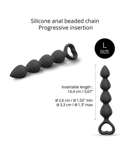 Love to Love Bing Bang Anal Bead - Black Onyx Large