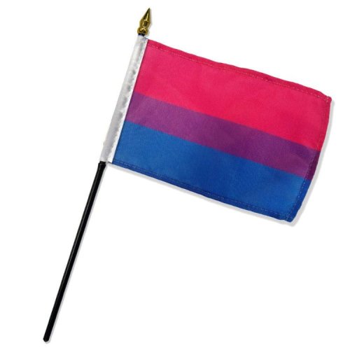Bisexual 4\"x 6\" Stick Flag