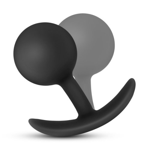 ANAL ADVENTURES PLATINUM SILICONE VIBRA PLUG BLACK