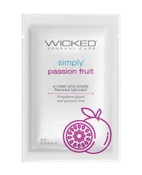 Wicked Sensual Care Simply Water Based Lubricant - .1 oz Passion Fruit
