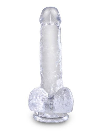 KING COCK CLEAR 6 IN COCK W/ BALLS