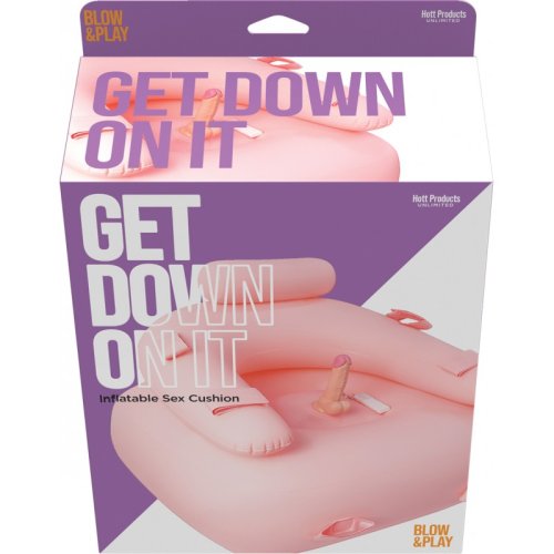 GET DOWN ON IT INFLATABLE PLAY COUSHION W/ PVC DILDO