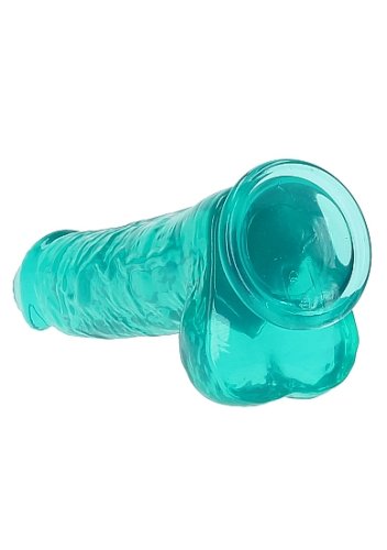 REALROCK REALISTIC DILDO W/ BALLS 10IN TURQUOISE