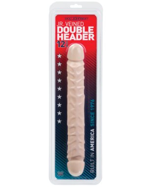 12" Jr. Double Header - White