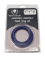 Spartacus Seamless Stainless Steel C-Ring - Blue Pack of 3
