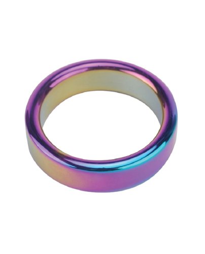 Plesur 2\" Metal Cock Ring - Rainbow