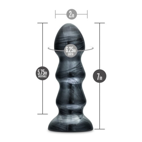 JET BLACK JACK CARBON METALLIC BLACK ANAL PLUG