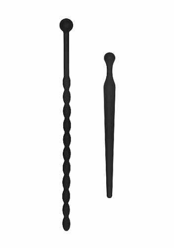 SILICONE BEGINNERS PLUG SET URETHRAL SOUNDING BLACK