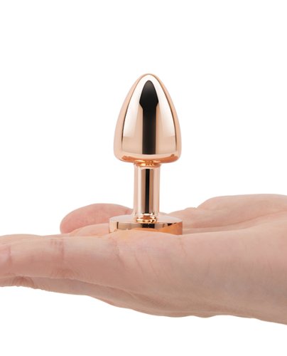 Gemsations 2\" Beginners Bling Bling Metal Butt Plug - Rose Gold