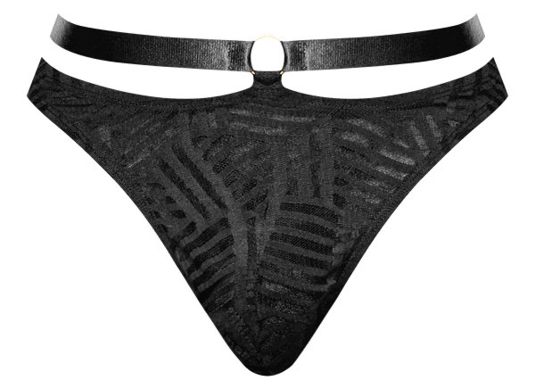 RUDE AWAKENING STRAP THONG BLACK S/M