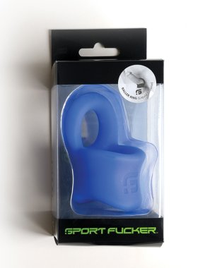 Sport Fucker Silicone Baller Ring - Blue