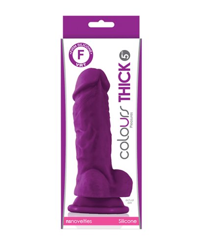 Colours Pleasures Thick 5\" Dildo - Purple