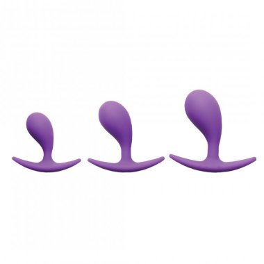 FRISKY BOOTY POPPERS CURVED SILICONE ANAL TRAINER 3PC SET