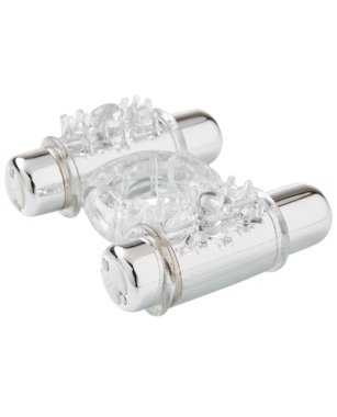 Nu Sensuelle Double Action Cockring 2x7 Function - Clear