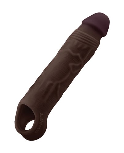 Shaft Model F Flexskin Liquid Silicone 7.8\" Sheath - Mahogany