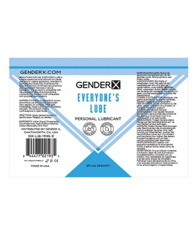 Gender X Flavored Lube - 2 oz Everyone\'s
