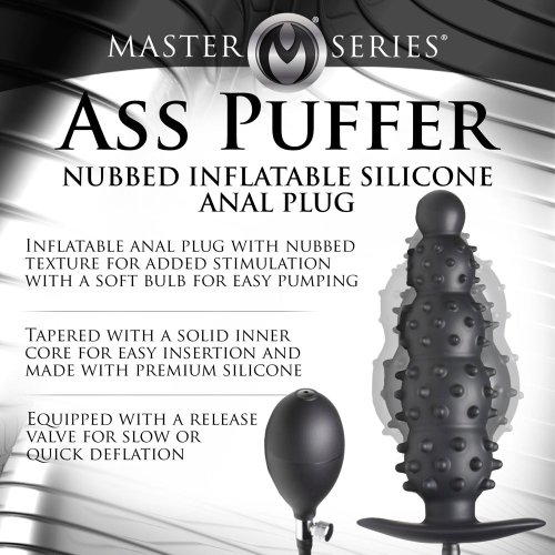 Ass Puffer Nubbed Inflatable Silic. Plug
