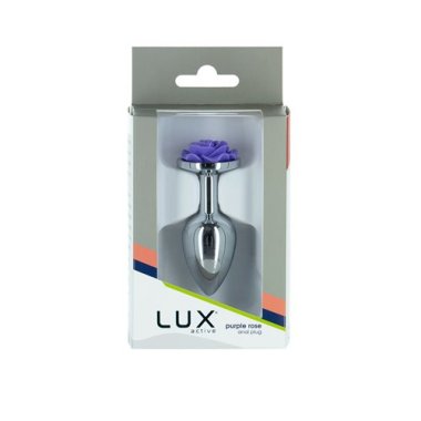 LUX ACTIVE PURPLE ROSE 3.5IN METAL BUTT PLUG SMALL