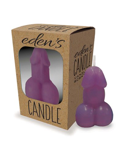 Eden\'s Penis Candle - Purple - Vanilla