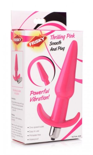 FRISKY THRILLING PINK SMOOTH VIBRATING ANAL PLUG