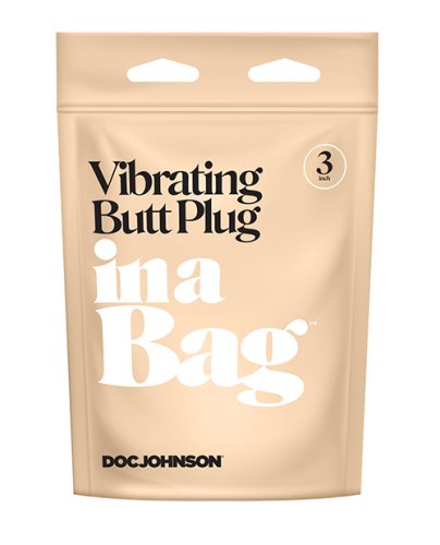 In A Bag 3\" Vibrating Butt Plug - Black