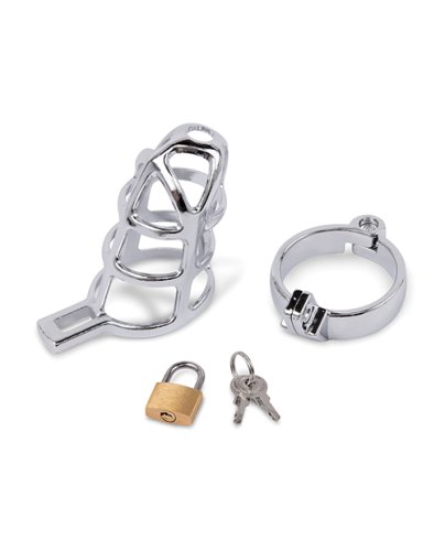 Lockmaster 3.75\" Stainless Steel Prisoner Cock Cage - Silver