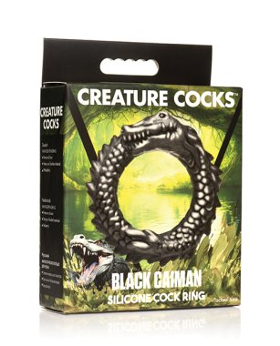 Creature Cocks Caiman Silicone Cock Ring - Black