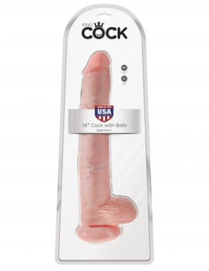 KING COCK 14 IN COCK W/BALLS LIGHT