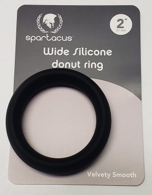 WIDE SILICONE DONUT RING BLACK 2 "
