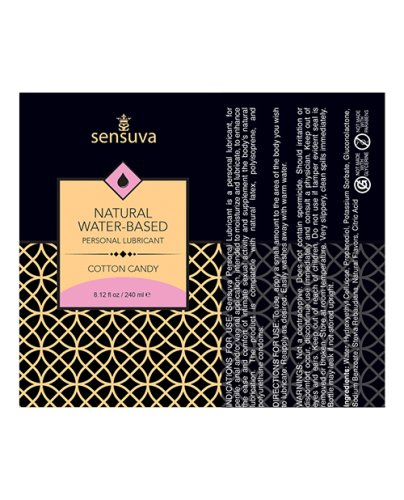 Sensuva Natural Water Based Personal Moisturizer Single Use Packet - 6 ml Cotton Candy