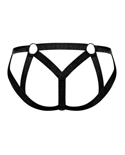 Cage Matte Strappy Ring Jock Black L/XL