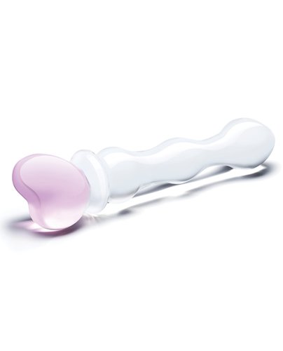 GLAS 8 SWEETHEART GLASS DILDO \"