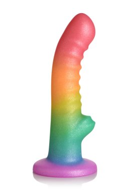SIMPLY SWEET 6.5IN RIBBED RAINBOW DILDO