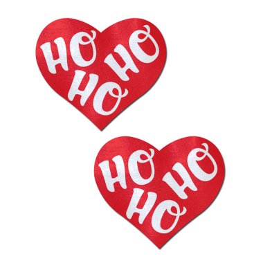 Red/White HO HO HO Heart Pasties