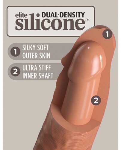 KING COCK ELITE 8 IN DUAL DENSITY TAN