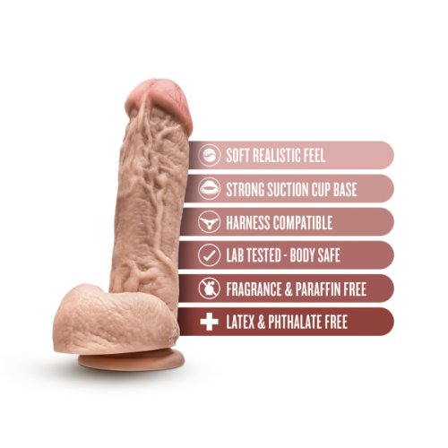 DR. SKIN DR. D 8.5 IN DILDO W/ BALLS BEIGE