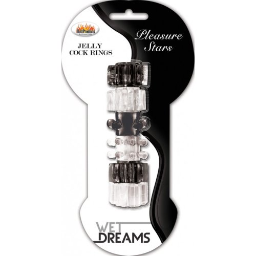 HUNG PLEASURE STARS JELLY COCK RINGS