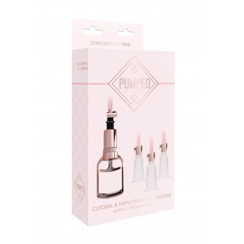 Pumped Clitoral & Nipple Pump Set Rose