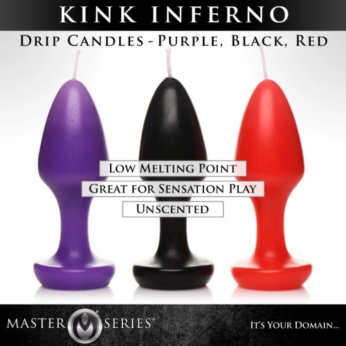 Kink Inferno Drip Candles -Red/Purp/Blk