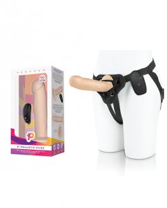 Pegasus 8" Dildo Rechargeable w/Adjustable Harness & Remote Set - Ivory
