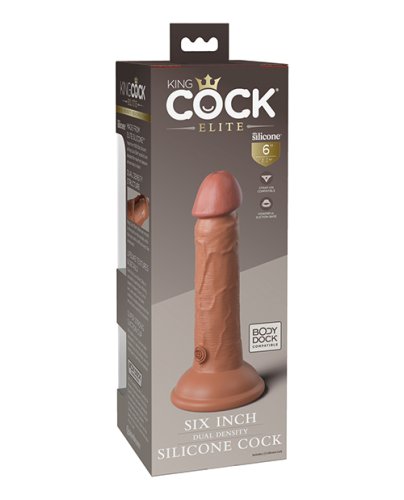 KING COCK ELITE 6 IN DUAL DENSITY TAN