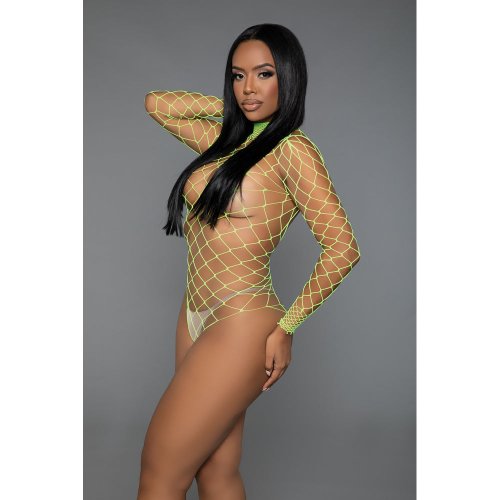 Dancing All Night Bodystocking NeonGreen