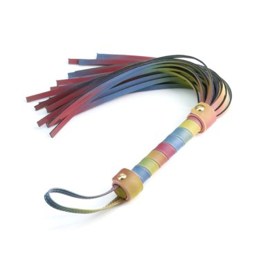 Spectra Bondage Flogger - Rainbow