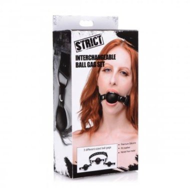 Strict Interchangeable Ball Gag Set *