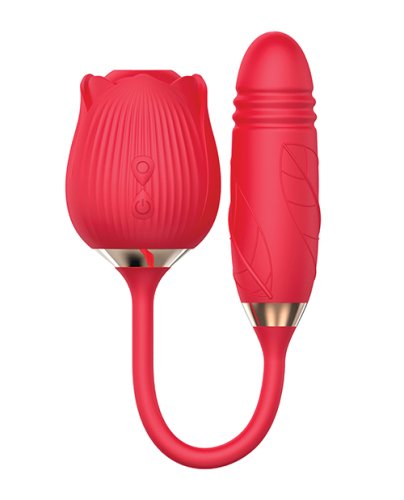 Wild Rose & Thruster Vibrator - Red