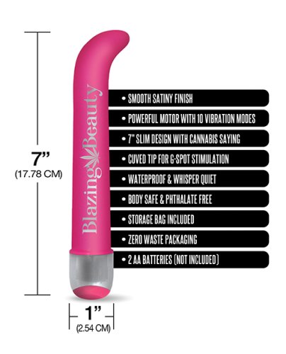 Buzzed 7\" G-Spot Vibe - Blazing Beauty Pink