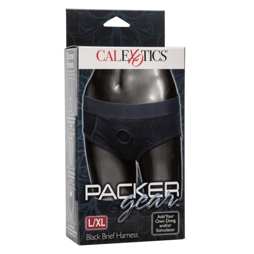 PACKER GEAR BLACK BRIEF HARNESS L/XL