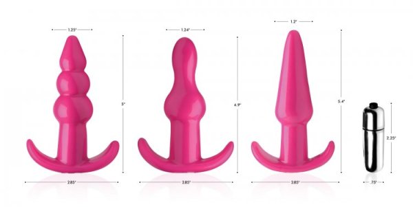 FRISKY THRILL TRIO ANAL PLUG SET PINK